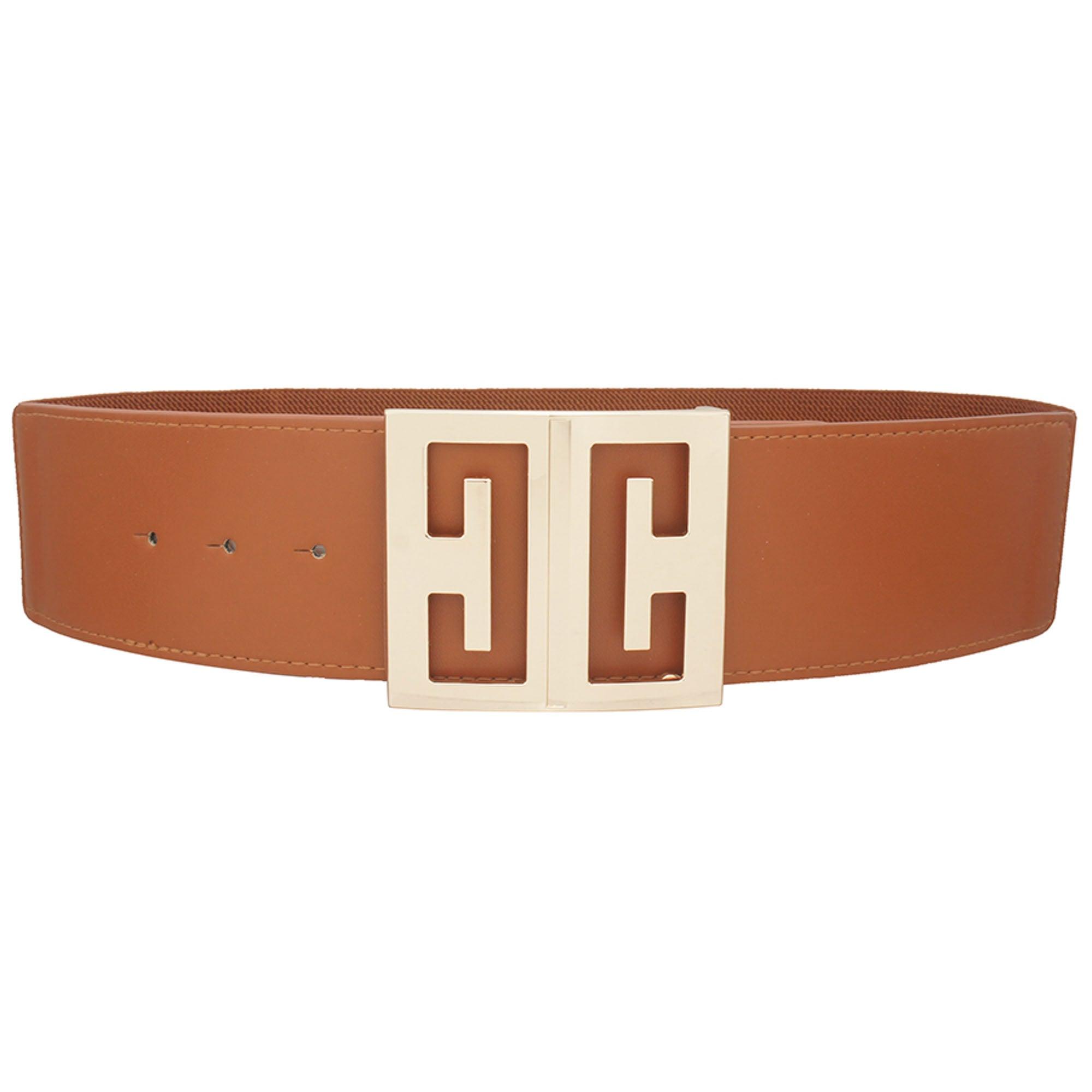 Mirror Cut Out Square Buckle Belt