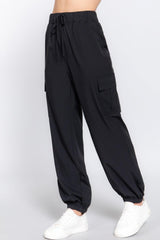 Light Weight Stretch Woven Cargo Jogger Pants