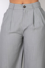 High-rise Stripe Wide Leg Pants