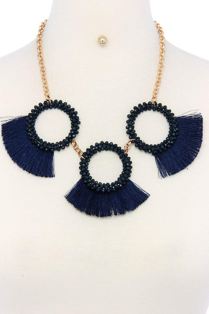 Fashion chunky stylish necklace and earring set