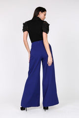 Side Slit Detail Wide Leg Pants