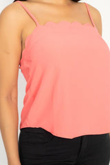 Scallop Opening Cami Top