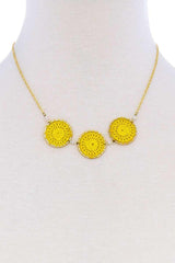 Fashion Triple Circle Pendant Necklace