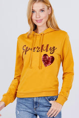 Sparkly Sequins Hoodie Pullover