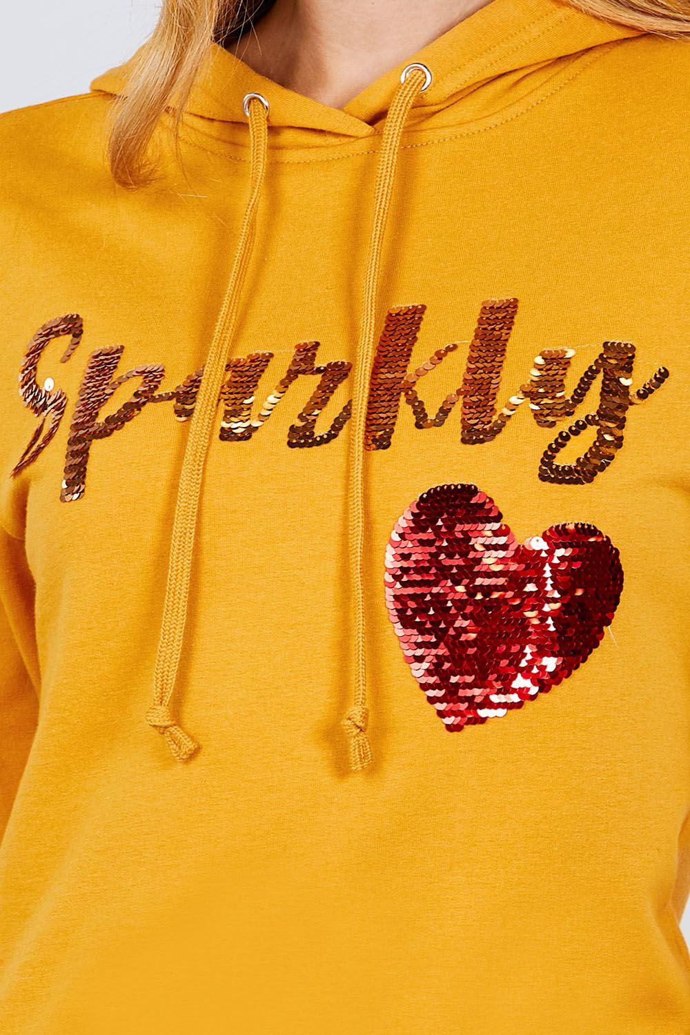 Sparkly Sequins Hoodie Pullover