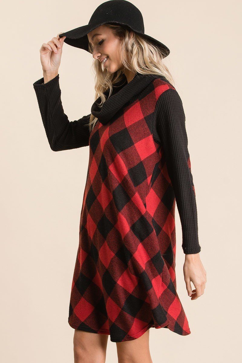 Buffalo Plaid Tartan Swing Dress