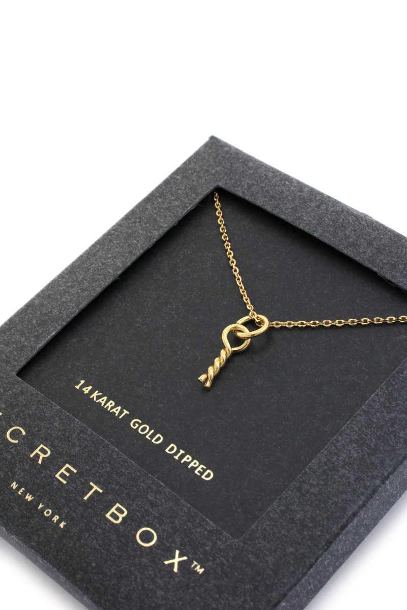 Secret Box Twisted Knot Charm Necklace