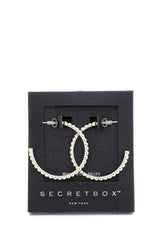 Secret Box Scallop Edge Open Circle Earring