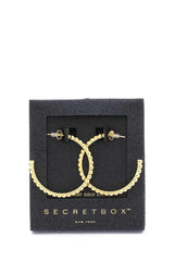 Secret Box Scallop Edge Open Circle Earring