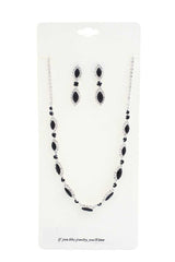 Elegant Marquise Rhinestone Loop Necklace