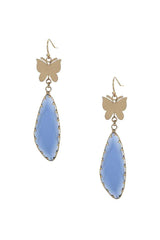 Fashion Butterfly Clear Stone Dangle Earring