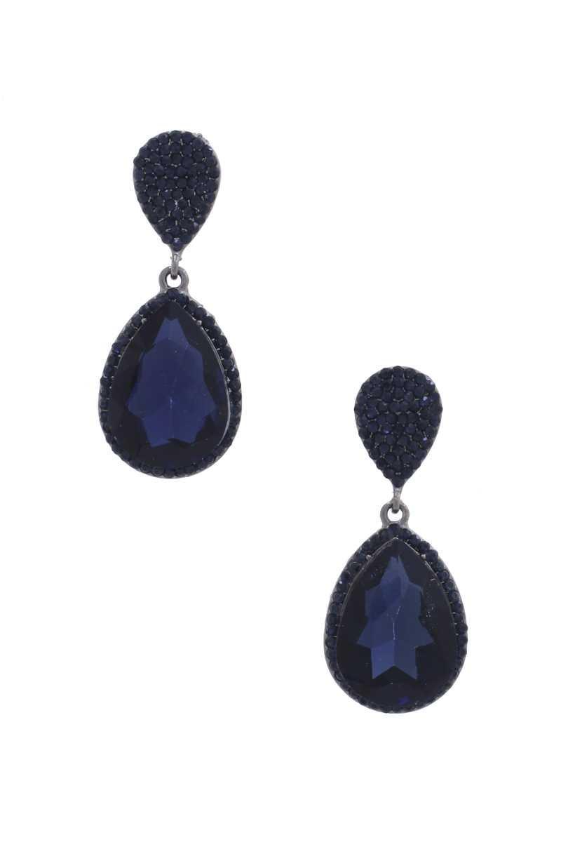 Teardrop Rhinestone Edge Elegant Earring