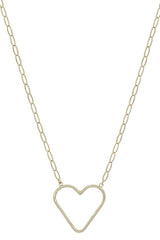 Metal Chain Heart Pendant Necklace