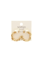 Sodajo Twist Hoop Earring