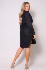 Long Sleeve Poplin Shirt Dress