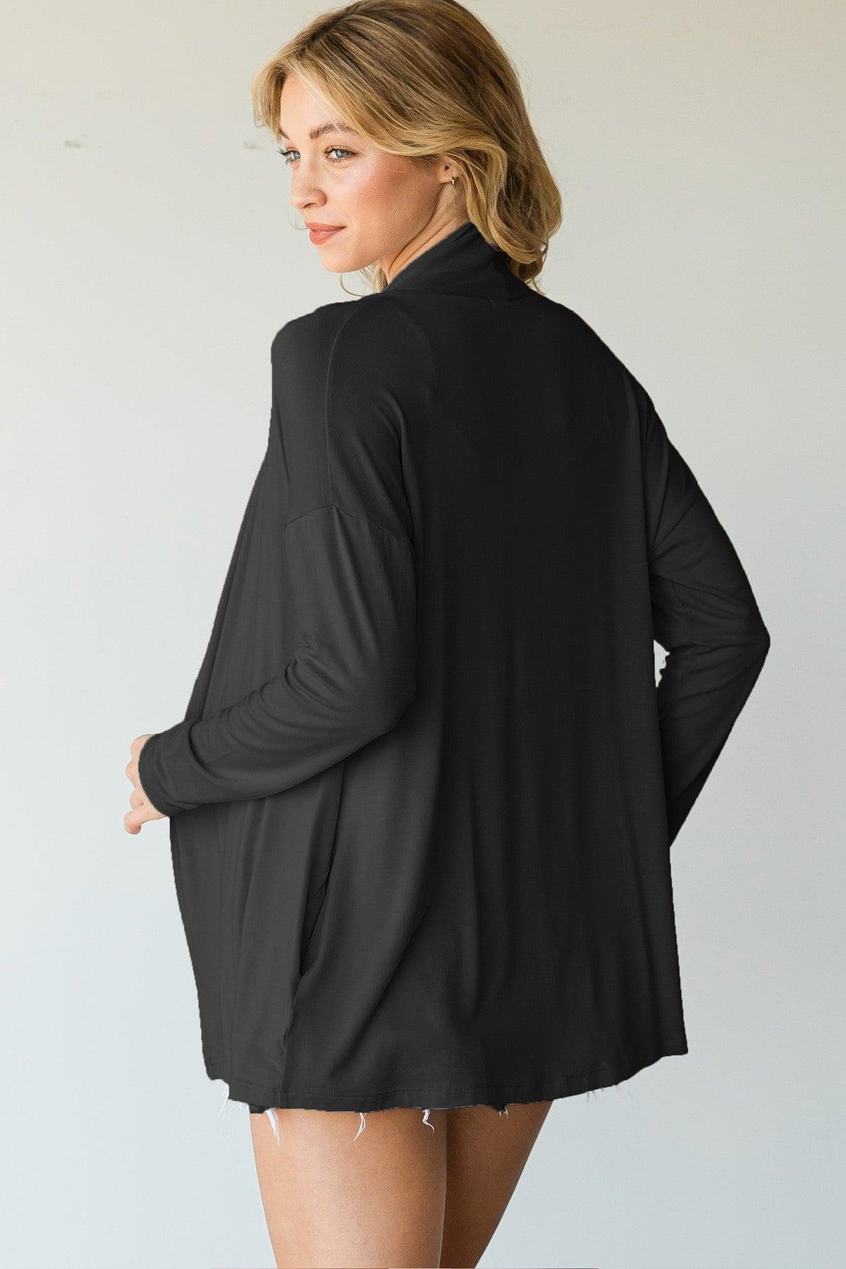 Casual Cardigan Featuring Collar And Side Pockets