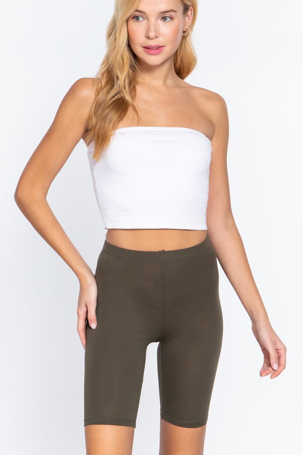 Cotton Jersey Short Leggings