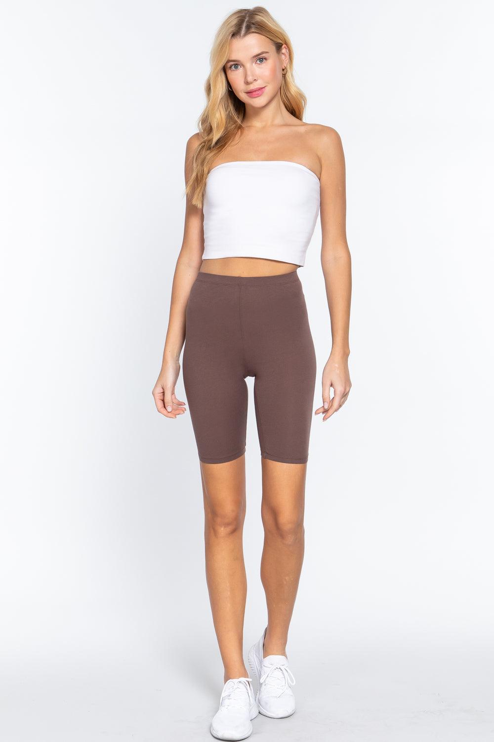 Cotton Jersey Short Leggings