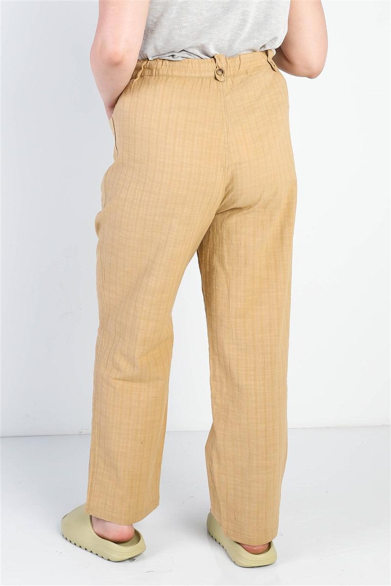 Plus Textured Two Pocket Pants