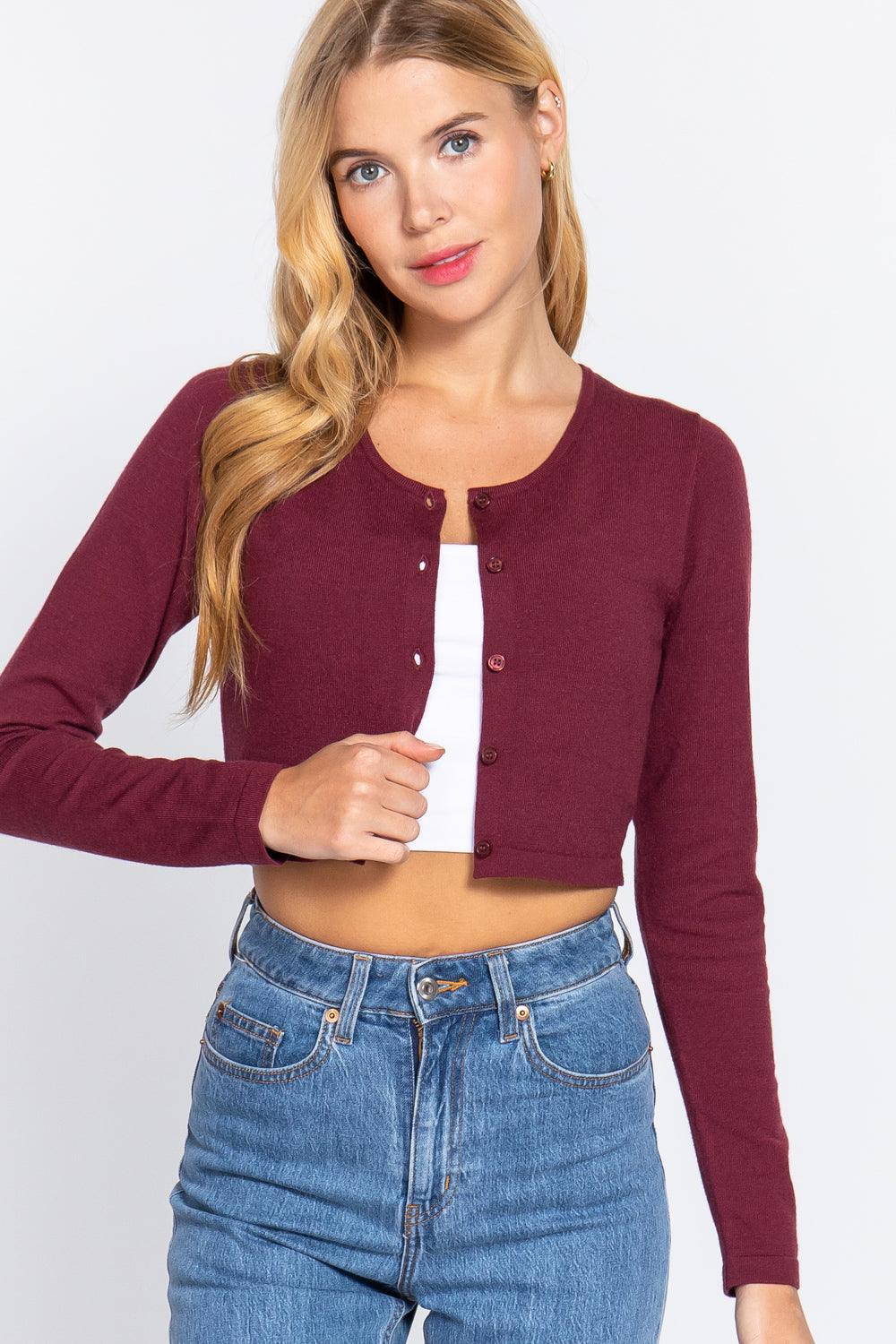 Long Slv Round Neck Viscose Sweater