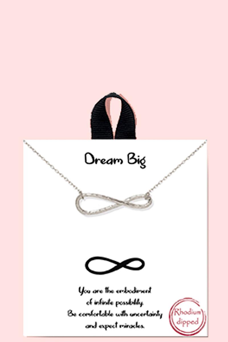 18k Gold Rhodium Dipped Dream Big Necklace