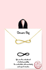 18k Gold Rhodium Dipped Dream Big Necklace