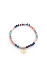 Coin Charm Beaded Bracelet