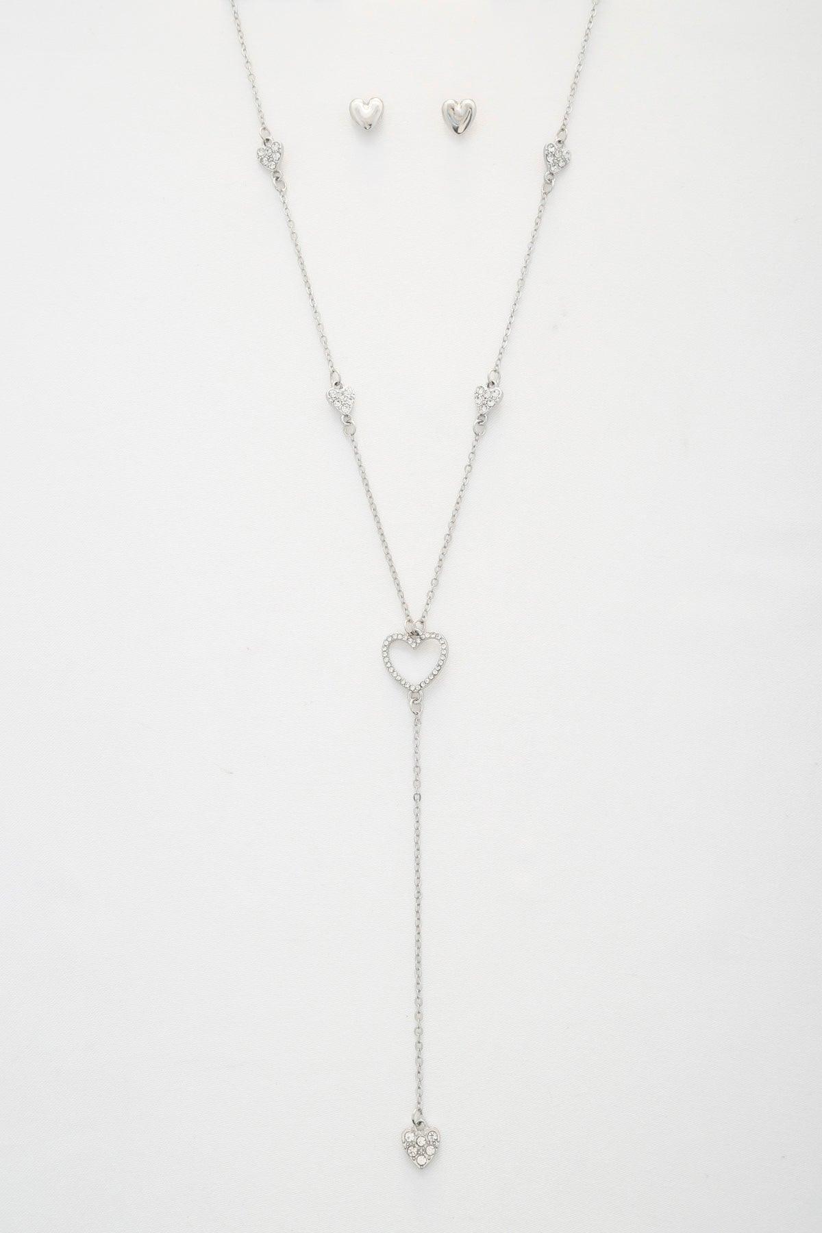 Heart Y Shape Metal Necklace