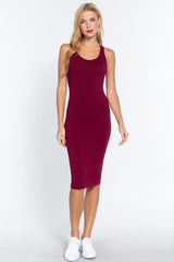 Racerback Sleeveless Midi Dress