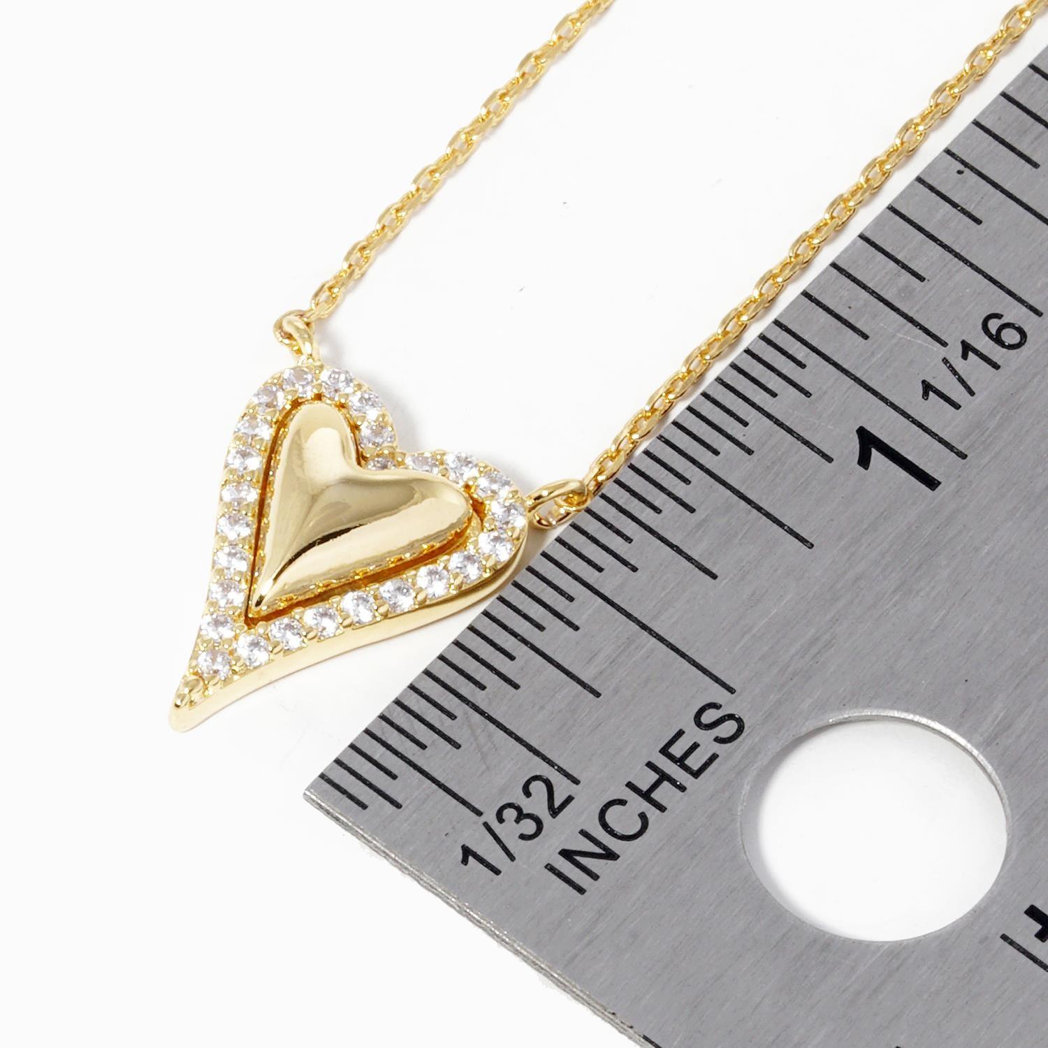 Gold Dipped Heart Pendant Necklace