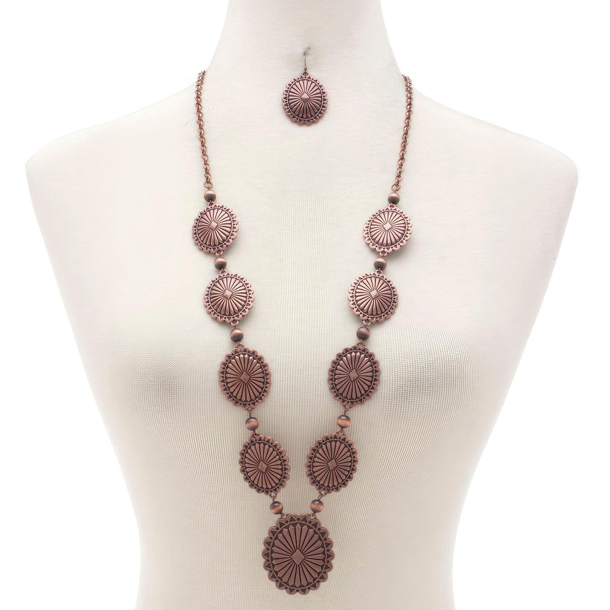 Western Oval Beaded Neckalce