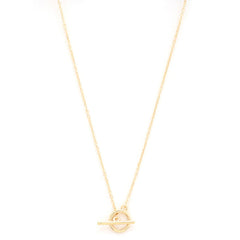 Sodajo Gold Dipped Brass Toggle Clasp Necklace